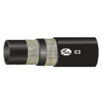 C3 Two Fiber Braid Hose SAE 100R3 – Medium Pressure Twin Braid Textile Reinforced Hydraulic Hose, Heat and Abrasion Resistant, OEM Quality